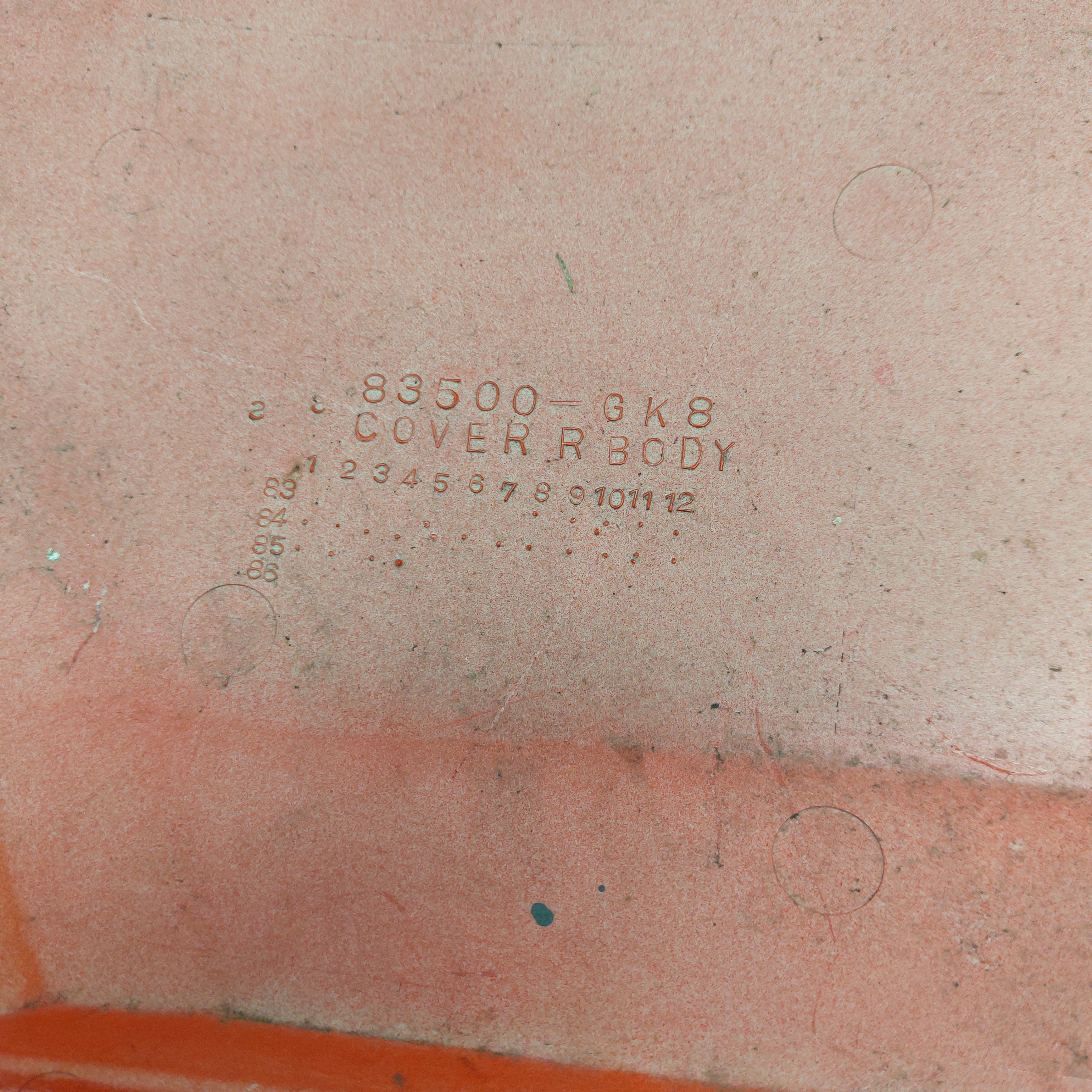 Honda Nifty 50 RH Rear Side Panel - Red