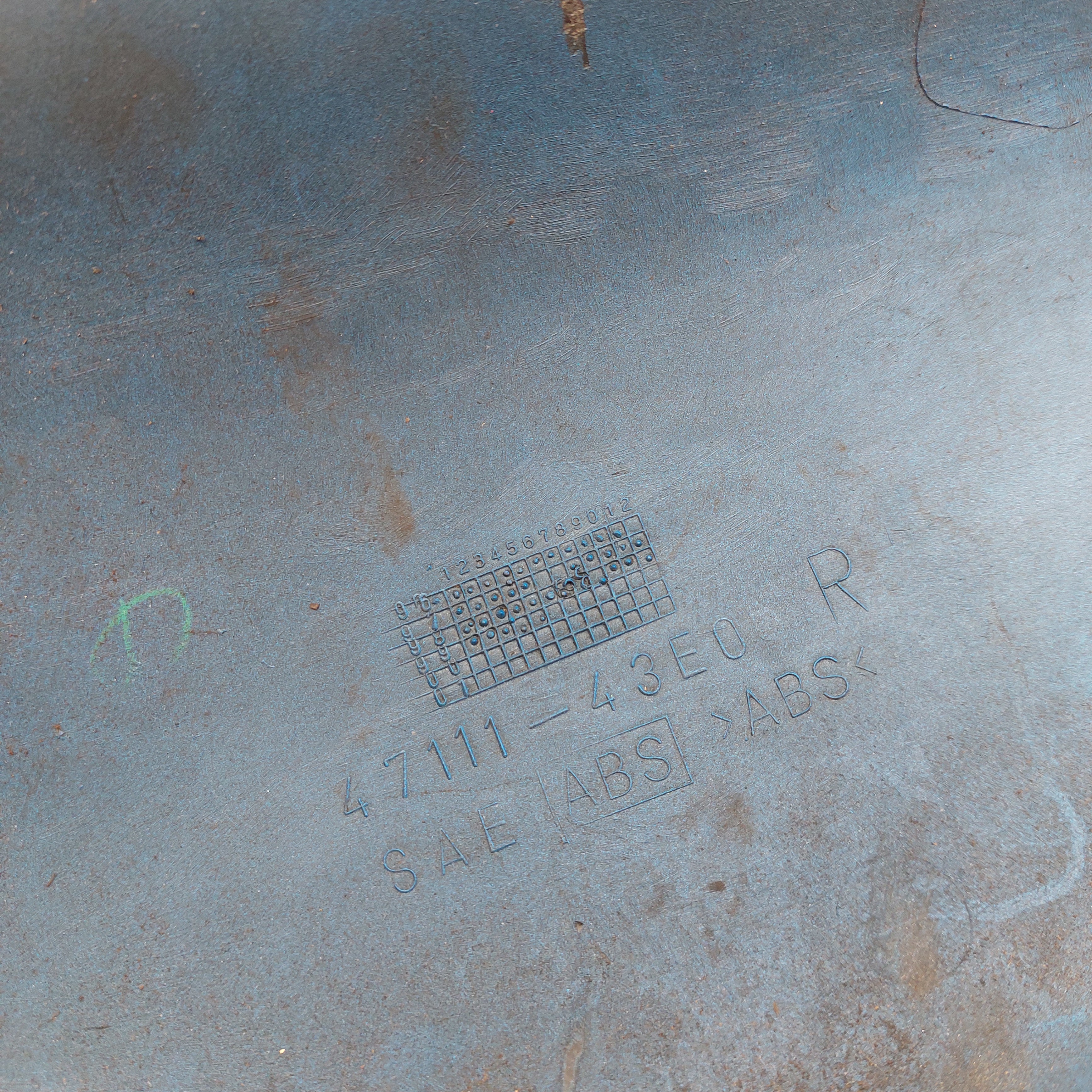 Suzuki AZ50/Lets2 RH Rear Side Panel - Blue